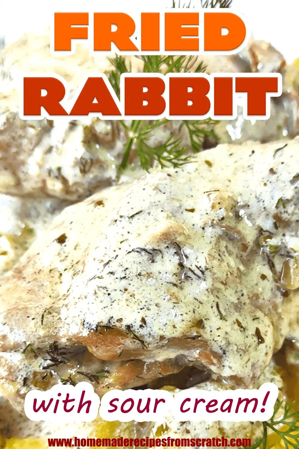 Rabbit in sour cream sauce. Video recipe