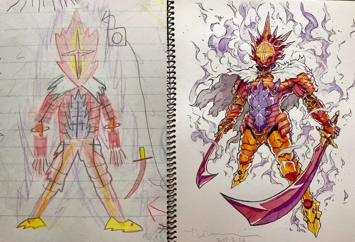 Raising an artist: dad turned his son&#8217;s drawings into anime masterpieces