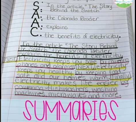 Reader&#8217;s diary grade 4: a sample how to fill out, a summary