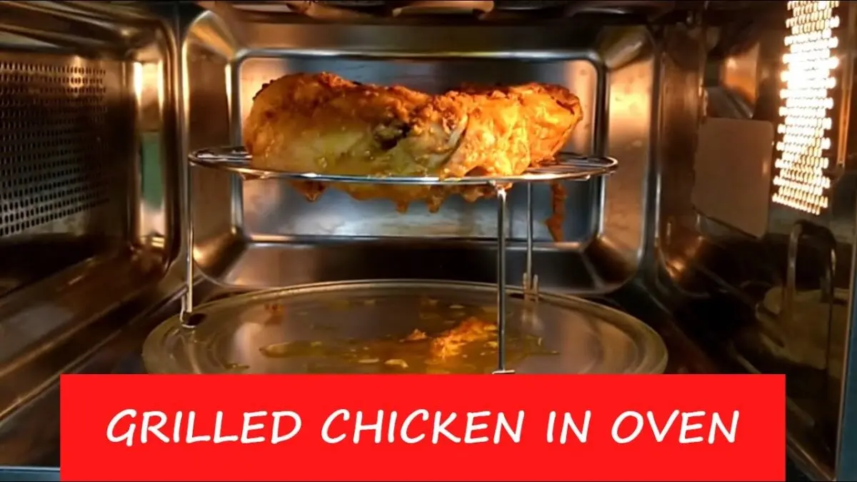 Grilled chicken in the microwave: when guests are on the doorstep. Video