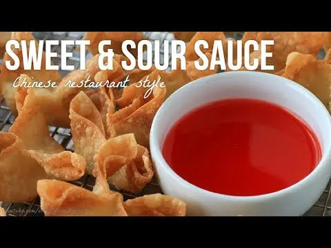 Red sweet and sour sauce for beef. Video