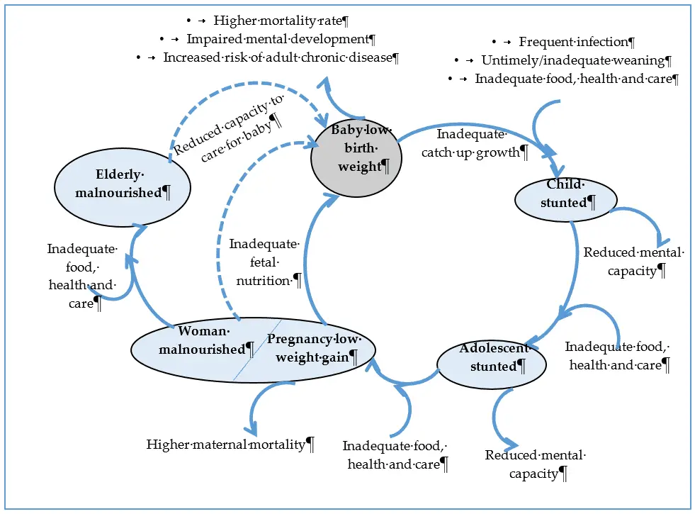 Relationship between malnutrition and adolescence