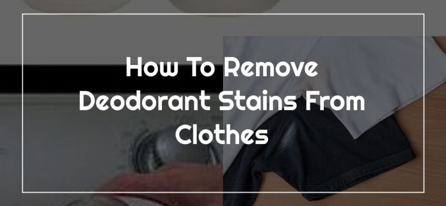 Removing deodorant stains. Video