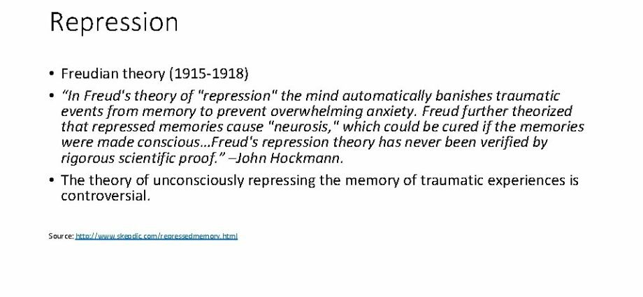 Represija: kaj je teorija represije?