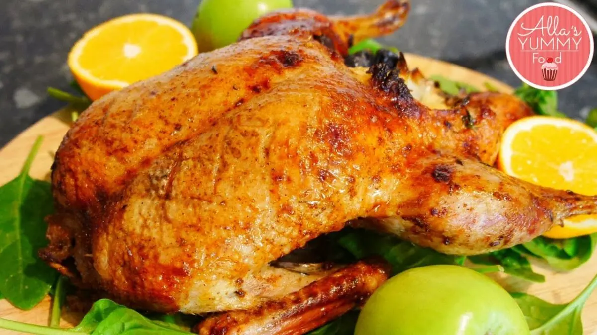 Roast duck with apples: impossible to resist. Video