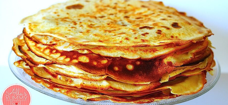 Russian pancakes: thin and delicious. Video