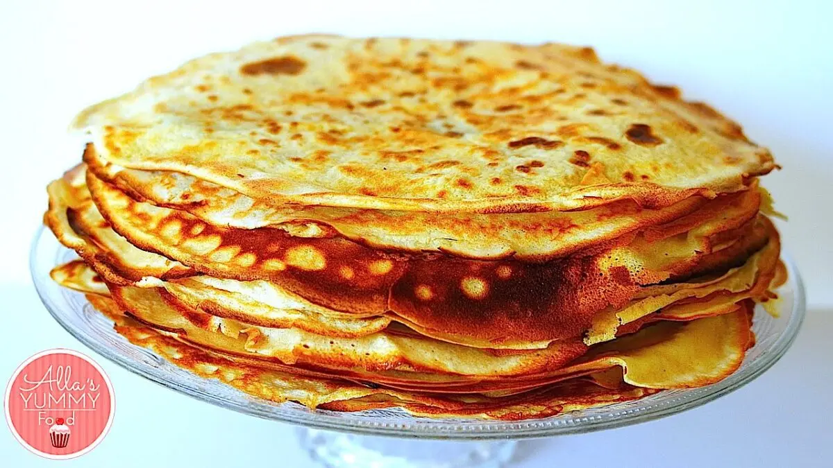 Russian pancakes: thin and delicious. Video