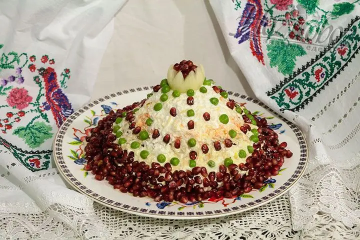 Salad Cap of Monomakh: recipe. Video