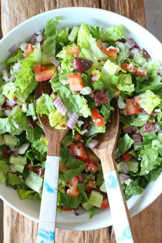 Salads with feta cheese and vegetables. Video recipe