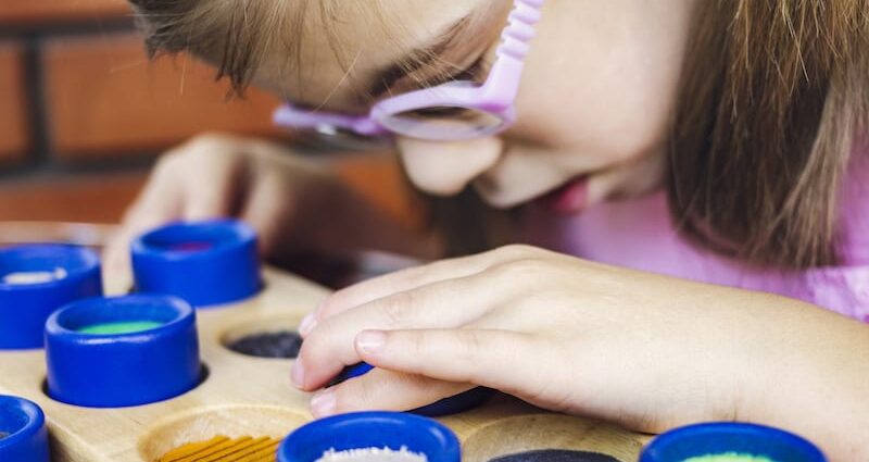 School for visually impaired children: learning features