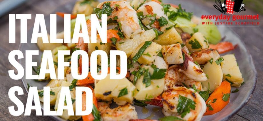 Seafood salads: video recipes