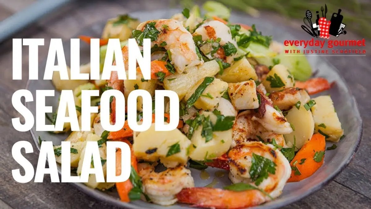 Seafood salads: video recipes