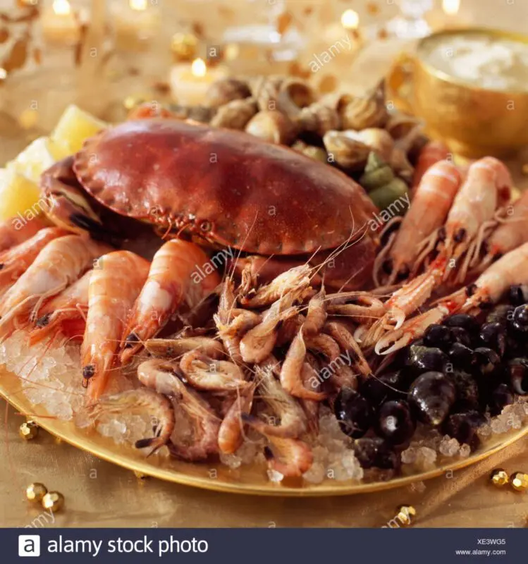 Selection of seafood