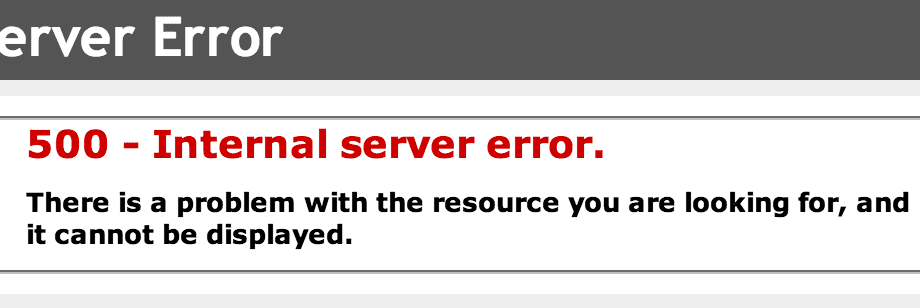 Server error