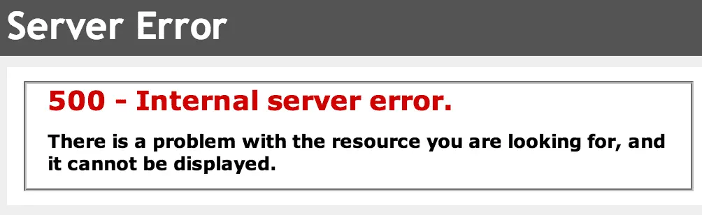 Server error
