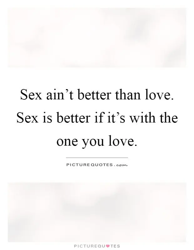 Sex and love: is it better when you&#8217;re in love?