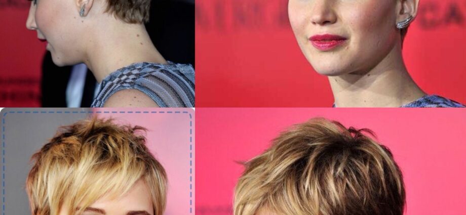 Short hairstyle female Jennifer Lawrence short hairstyle