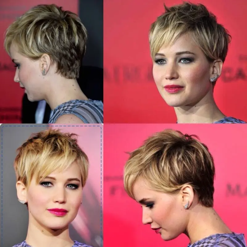 Short hairstyle female Jennifer Lawrence short hairstyle