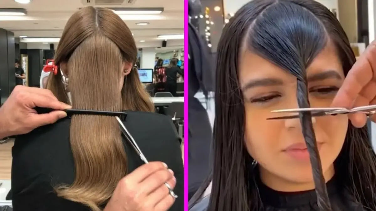 Shoulder-length hair styling. Video