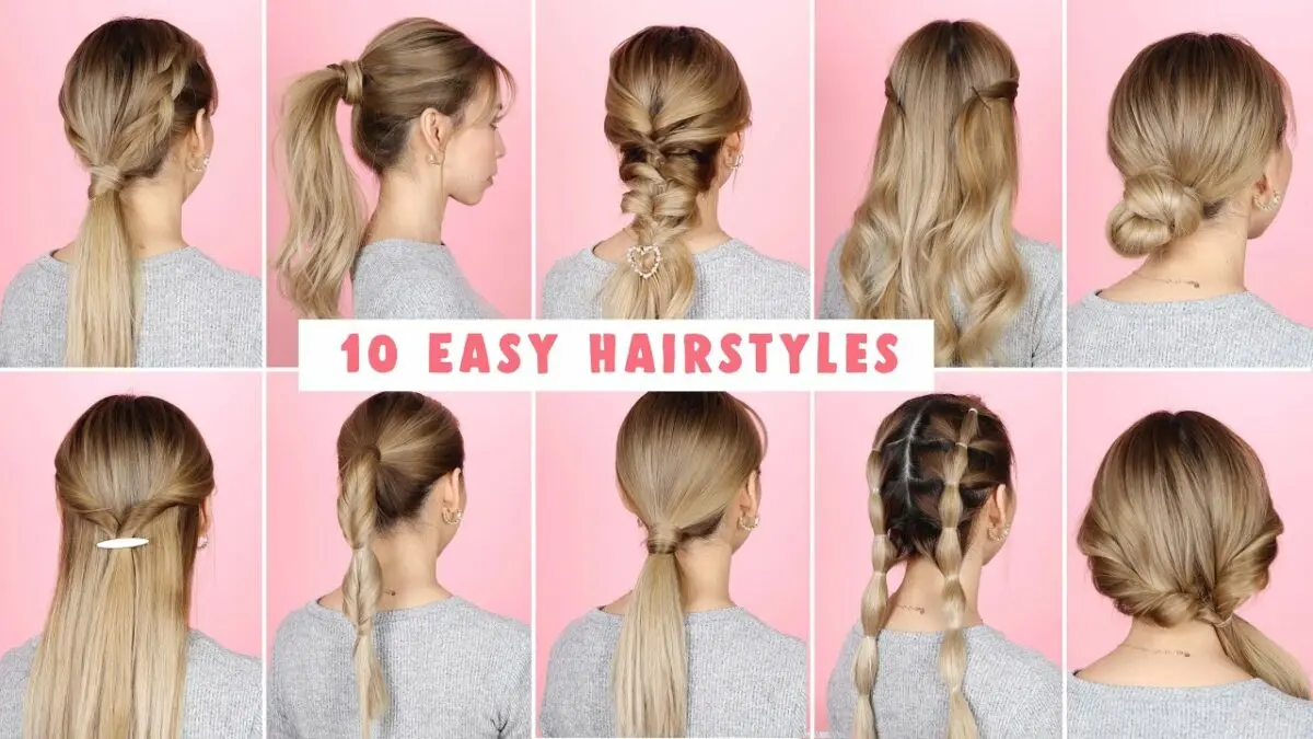 Simple hairstyles for long hair. Video master class