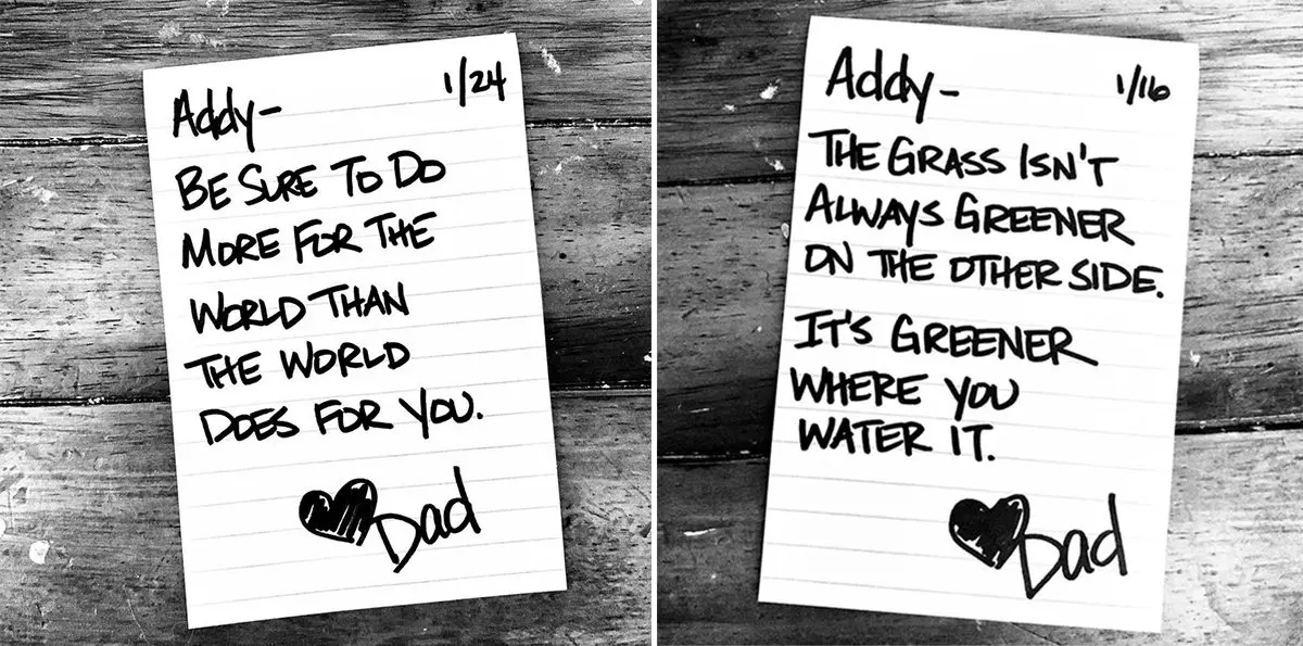 Single dad writes touching notes to his daughter every day