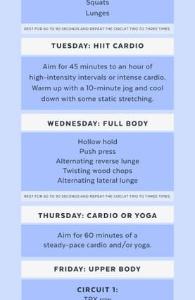 Slimming workout program