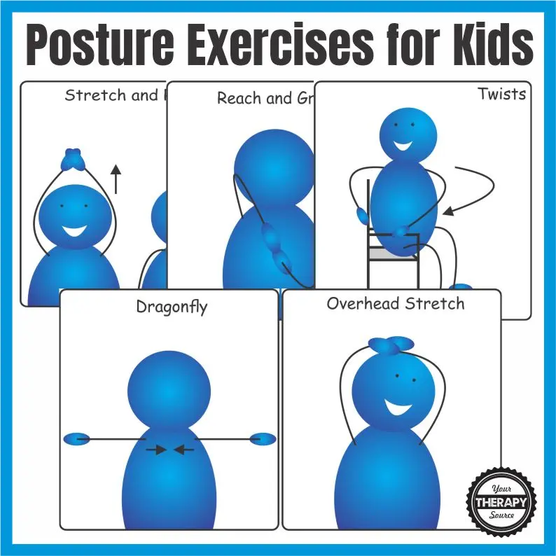 Slouching exercises for children, at home