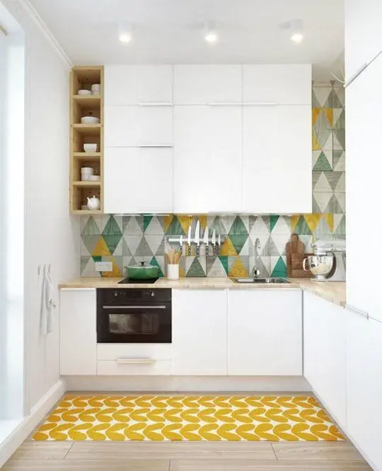 Small, but there are: 5 apartments with tiny kitchens