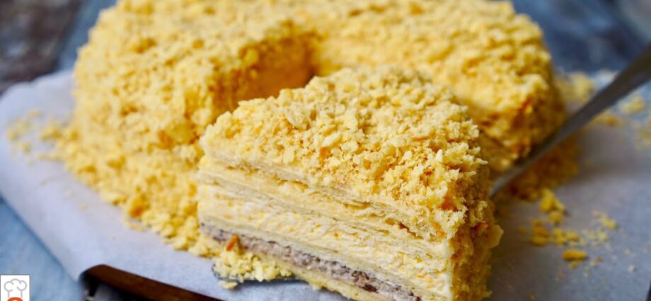 Snack cake &#8220;Napoleon&#8221;: video recipe