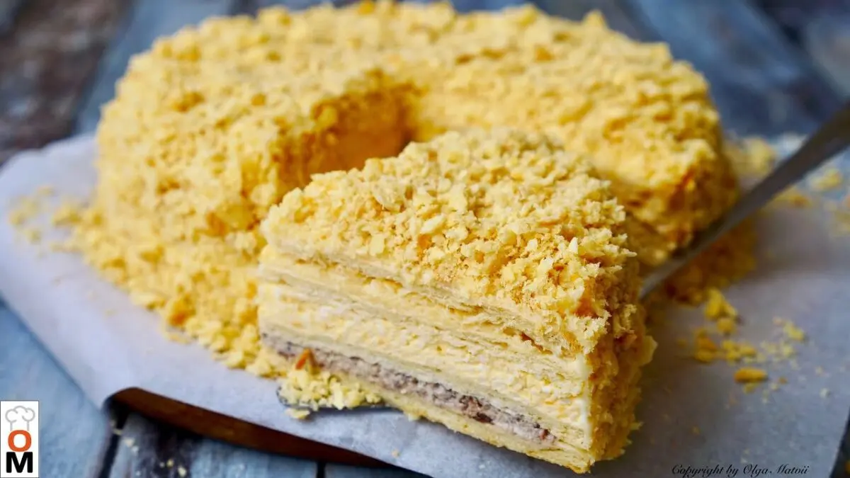 Snack cake &#8220;Napoleon&#8221;: video recipe