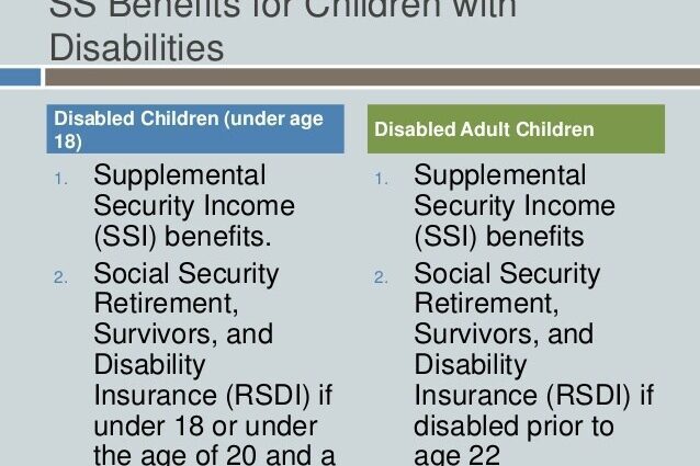 Social security for disabled children, the child&#8217;s right to social security
