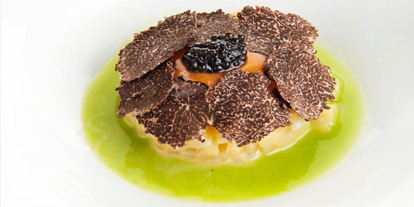 Soria gastronomy with black truffle