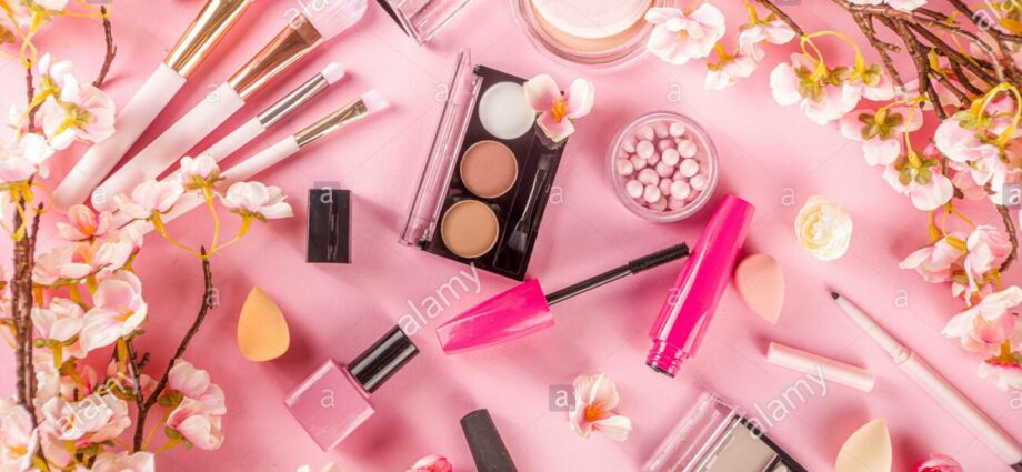 Spring collection of makeup and cosmetics