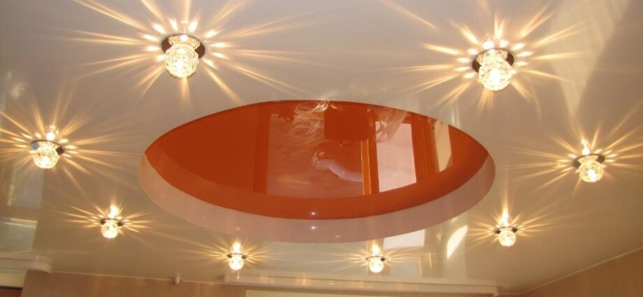 Stretch ceiling chandeliers: which ones are suitable? Video