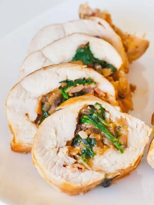Stuffed turkey breast. Video