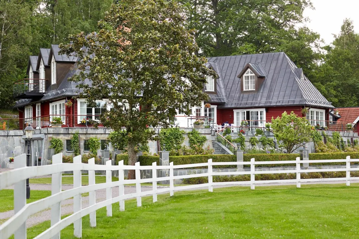 Summer cottage or a fence between neighbors in the country