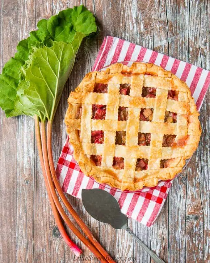 Sweet rhubarb pie: step by step recipe with photos