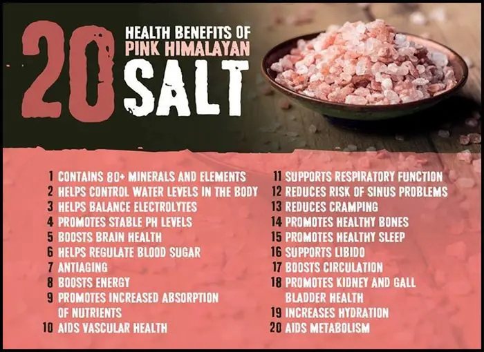 The benefits and harms of pink Himalayan, sea and table salt