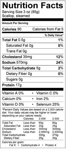 The benefits and harms of scallops, nutritional value.