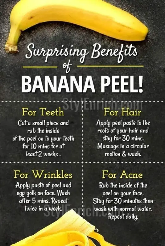 The benefits of bananas and what a banana peel is for