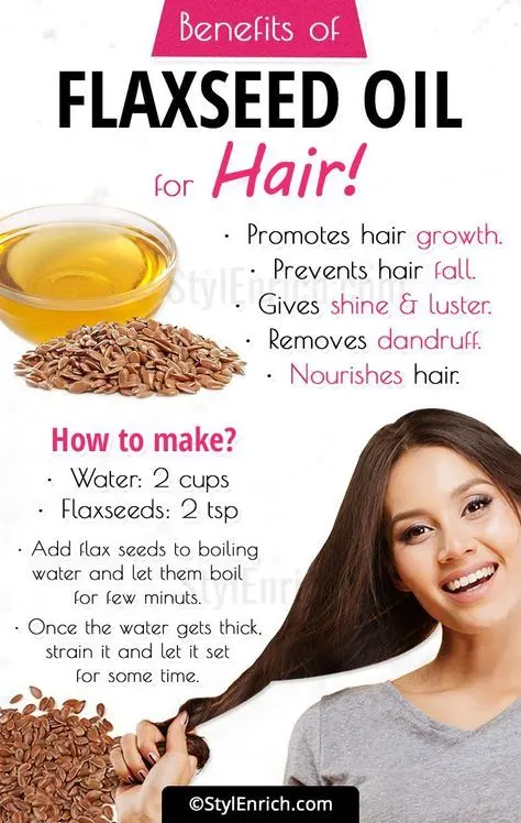 The benefits of flaxseed oil for hair. Video