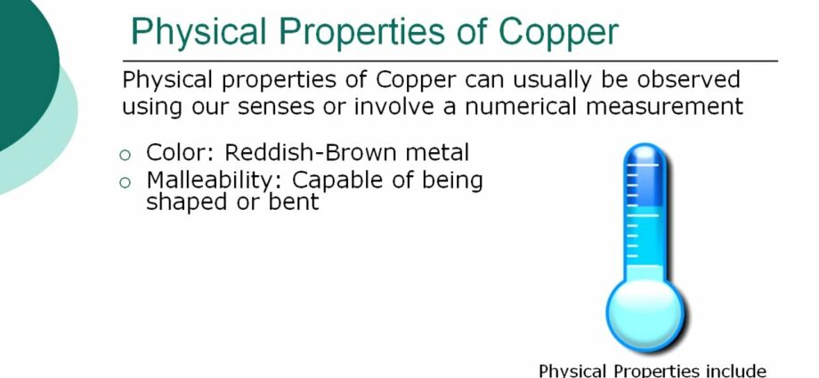 The chemical properties of copper for your face