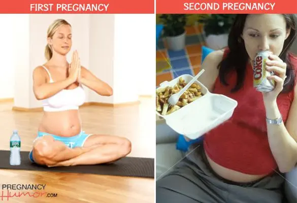 The difference between the second pregnancy and the first: a visual photo