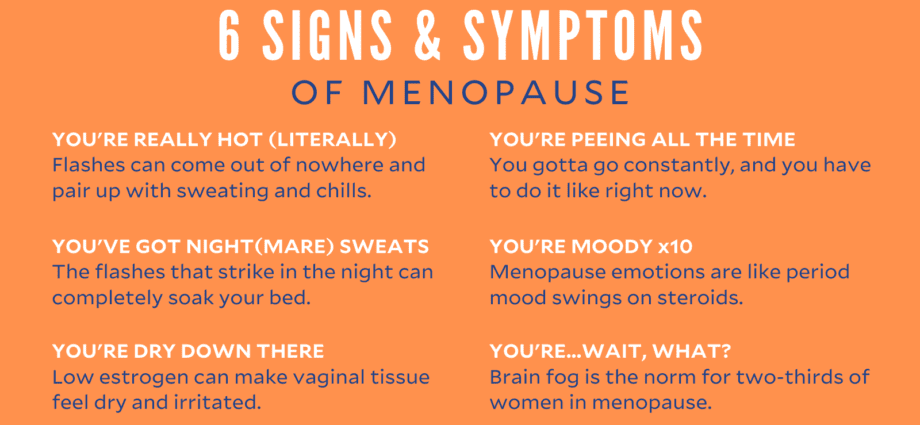 The first signs of menopause