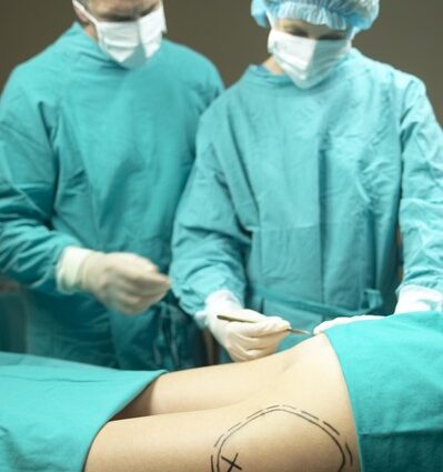 The girl required emergency treatment after buttock augmentation surgery