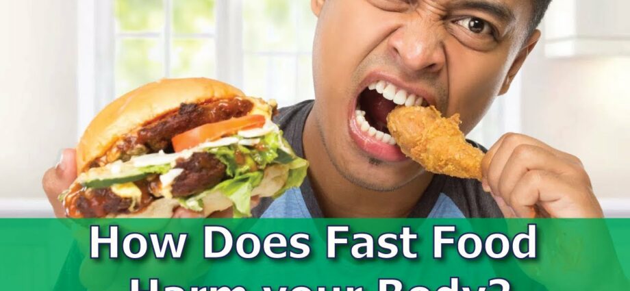 Η βλάβη του γρήγορου φαγητού στην υγεία. βίντεο