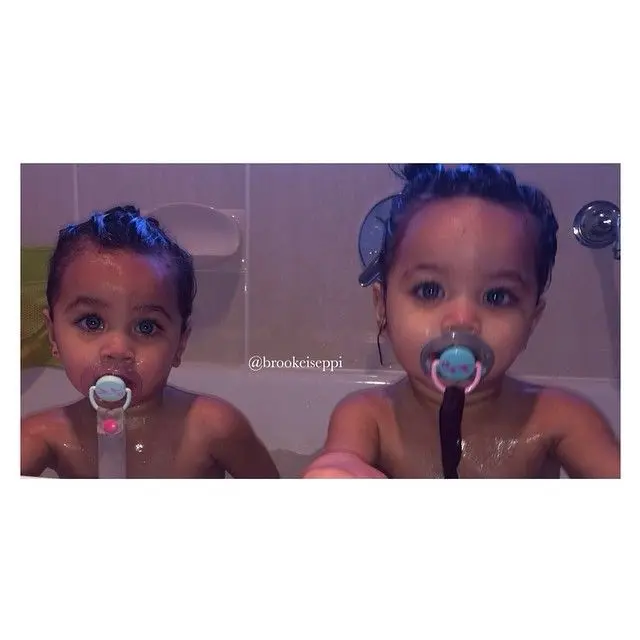 The kids are naughty: the twin babies have a night out