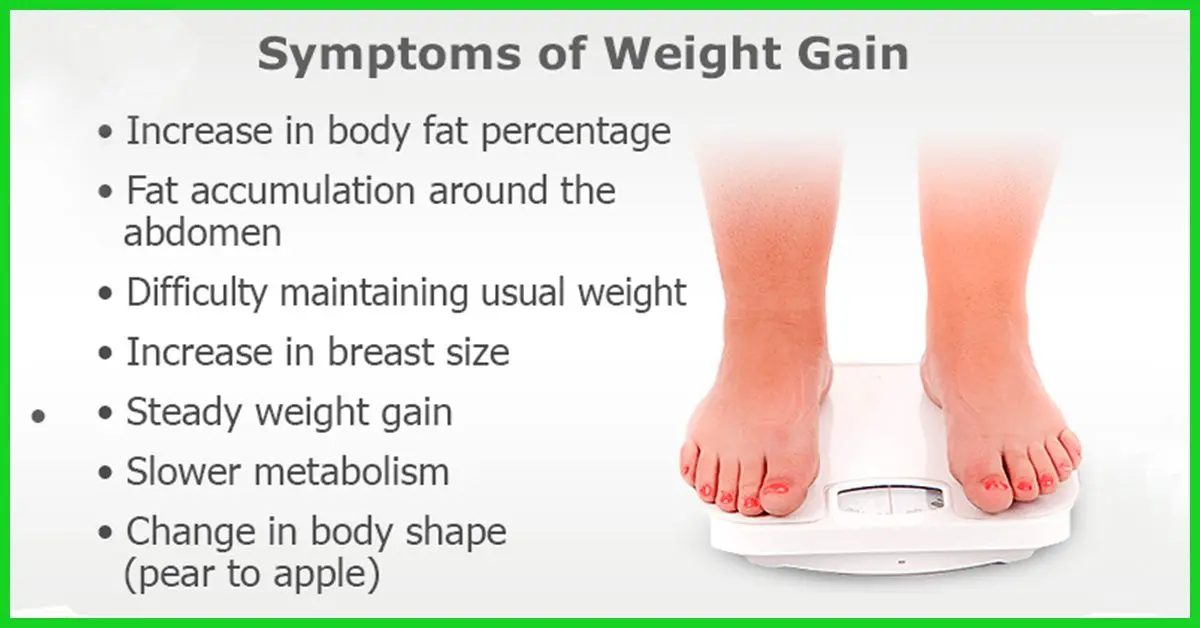 The main reasons for weight gain