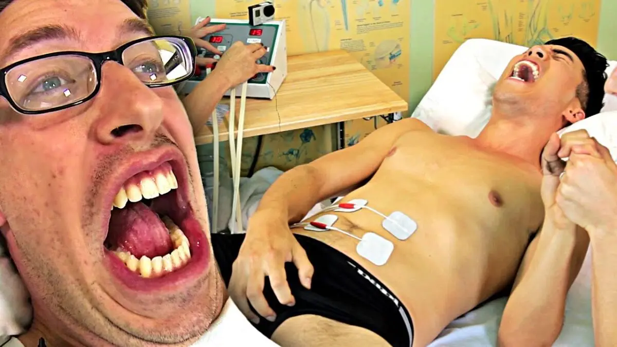 The man tried to endure pain that simulates childbirth