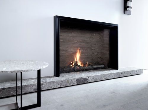 The original design of the fireplace: photo